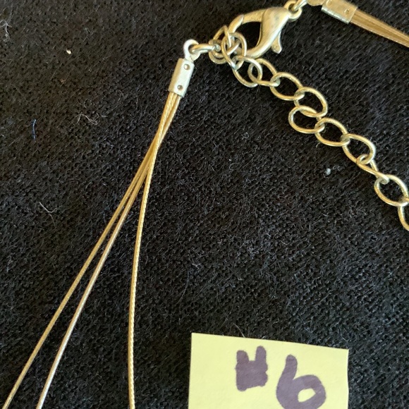 Unique gold color hammered necklace, earring set. Make me an offer. - Picture 7 of 7